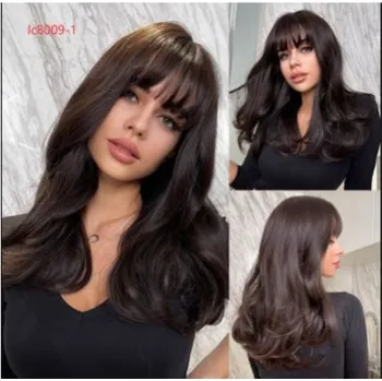 Paruka Černohnědá paruka Valerie s ofinou