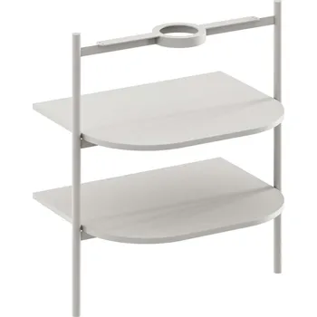 Koupelnový nábytek Ravak Yard - Konstrukce s policemi pod umyvadlo, Smoke Grey D80000O005