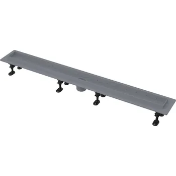 Odvodňovací žlab Alcadrain Odtokové žlaby - Sprchový žlab Optimal 85 cm, s okrajem pro perforovaný rošt nebo vložení dlažby, bez zápachové uzávěry APZ2012-850