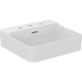 Umyvadlo Ideal Standard Conca Ceram - Umyvadlo 50x45 cm, s přepadem, 3 otvory pro baterii, bílá T378301