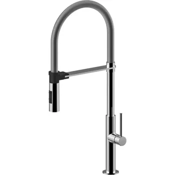 Vodovodní baterie Paffoni Chef - Dřezová baterie s flexibilním ramenem, chrom CH179CR