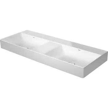 Umyvadlo Duravit DuraSquare - Dvojumyvadlo nábytkové 120x47 cm, bez přepadu, bez otvoru pro baterii, DuraCeram, bílá 2353120079