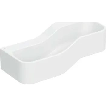 Umyvadlo Geberit Bambini - Dvojumyvadlo pro děti, 90x39 cm, levé, bez přepadu, bez otvoru pro baterii, alpská bílá 502.973.00.2