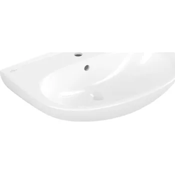 Umyvadlo Villeroy & Boch O.novo - Umyvadlo 60x46 cm, s přepadem, otvor pro baterii, CeramicPlus, alpská bílá 4A4060R1