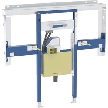 WC sada Geberit Duofix - Předstěnová instalace pro umyvadlo Geberit ONE 120 cm, pro nástěnnou armaturu ONE, podomítkový sifon a prvek Clou, na výšku místnosti 111.074.00.2