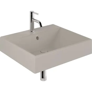 Umyvadlo Kludi Resa - Umyvadlo 61x51 cm, s přepadem, s otvorem pro baterii, matná pískově šedá 59WW61O2