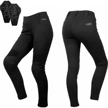 Moto kalhoty W-TEC Dámské moto legíny Lukrecia Base černá - 3XL prodloužená délka