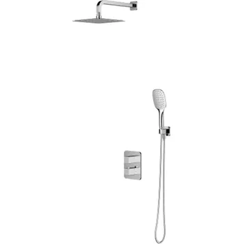 Sprchový set OMNIRES Parma - Sprchový set s termostatem pod omítku, s tělesem, 25x25 cm, 3 proudy, chrom SYSPM11CR