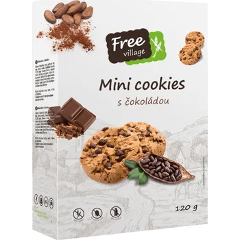 Free village Mini cookies s čokoládou 120g