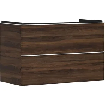 Hansgrohe Xelu Q - Umyvadlová skříňka, 63x98x50 cm, 2 zásuvky, tmavý ořech/matná bílá 54034700