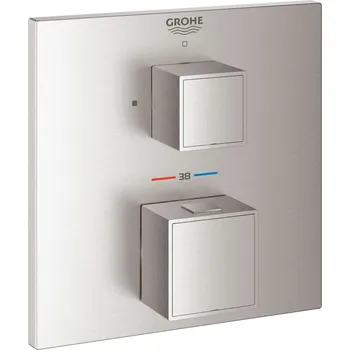 Grohe Grohtherm Cube - Termostatická sprchová baterie pod omítku, supersteel 24153DC0