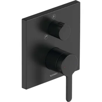 Vodovodní baterie Duravit C.1 - Vanová baterie pod omítku, pro 2 spotřebiče, matná černá C15210011046