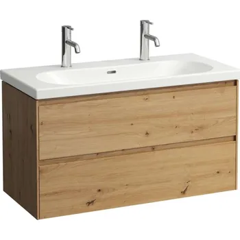 Nábytek Laufen Lani - Umyvadlová skříňka, 98x45x52 cm, 2 zásuvky, dub H4035621122671