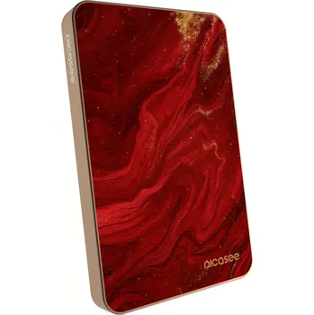 Powerbanka Picasee Powerbanka s MagSafe 5 000 mAh Zlatá - Červená