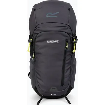 turistický batoh Trekový batoh REGATTA Highton V2 45 l black/seal grey