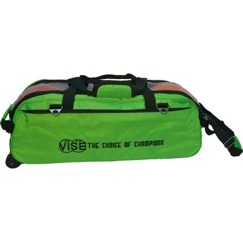 Taška na bowlingovou kouli TAŠKA NA 3 KOULE TOP TOTE ROLL VISE S PRŮHLEDEM NEONOVĚ ZELENÁ