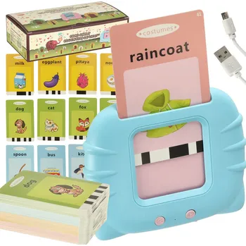 Hračka pro nejmenší Čtečka karet pro výuku anglických slovíček 112 karet modrá