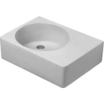 Umyvadlo Duravit Scola - Umyvadlo 62x46 cm, s přepadem, otvor pro baterii vpravo, WonderGliss, bílá 06846000111