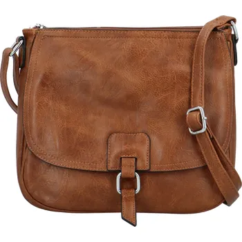 Trendy dámská koženková crossbody kabelka Samira, hnědá