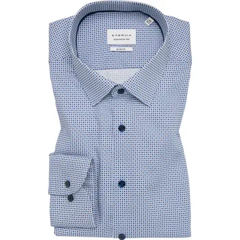 Pánská košile Košile Eterna Slim Fit Print s extra prodlouženým rukávem s tištěným vzorem modrá 1289_12F171_70 velikost: 44, délka rukávu: extra prodloužený rukáv