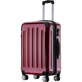 Velký rodinný cestovní kufr BEIBYE GLOSSY Barva: Vínová
