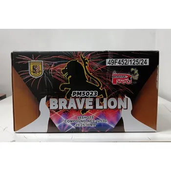 Zábavní pyrotechnika PyroMoravia Sada 98 ran F2 vějíř I+W+F BRAVE LION - sada 98 ran PM5023