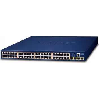 Počítač Planet GS-4210-48P4S L2 switch, 48x1Gb, 4x1Gb SFP, 48x PoE 802.3at 600W, QoS