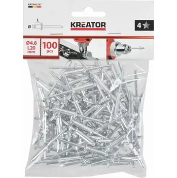 Nýt Trhací nýty 4,8x20mm 100ks Kreator KRTH62707