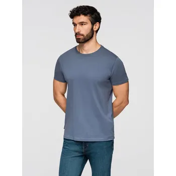 Pánské tričko Pánské klasické bavlněné tričko BASIC - modrá džínovina V7 OM-TSBS-0236 - M