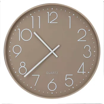Hodiny Home Styling Collection Nástěnné hodiny s výrazným ciferníkem, Ø 50 cm, béžové