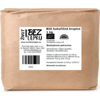 Mouka Život bez lepku BIO kukuřičná krupice hrubá 1 kg