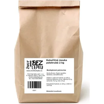 Přisada na vaření a pečení Život bez lepku Kukuřičná mouka polohrubá 2 kg