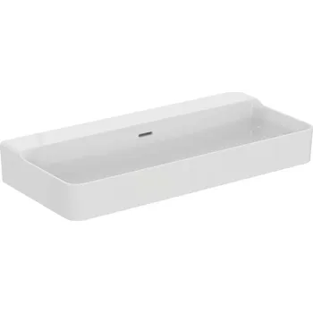 Umyvadlo Ideal Standard Conca Ceram - Umyvadlo na desku 100x45 cm, s přepadem, bez otvoru pro baterii, bílá T383401