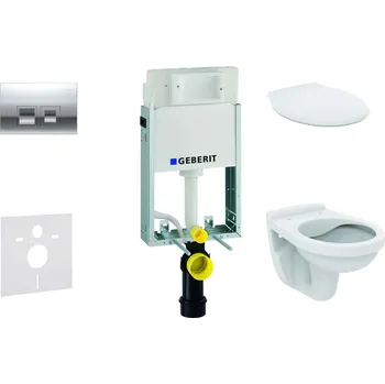 Geberit Kombifix - Set předstěnové instalace, klozet Alpha se sedátkem, tlačítko Delta35, lesklý chrom 110.100.00.1 NR5