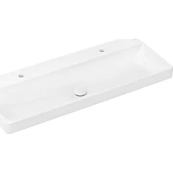 Umyvadlo Hansgrohe Xelu Q - Umyvadlo 120x48 cm, bez přepadu, 2 otvory pro baterii, SmartClean, bílá 61044450
