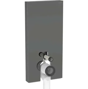 WC sada Geberit Monolith Plus - Sanitární modul pro stojící WC, 101 cm, spodní přívod vody, sklo/lávová 131.202.JK.7