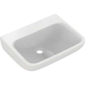 Umyvadlo Ideal Standard Contour 21+ - Umývátko 50x40 cm, bez přepadu, bez otvoru pro baterii, SmartGuard+, bílá E1725HY
