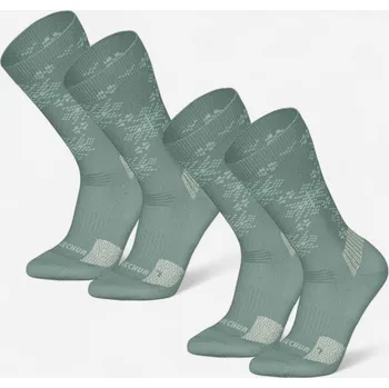 Pánské ponožky QUECHUA Turistické polovysoké hřejivé ponožky SH 500 35/38