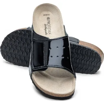 Dámská móda Protetika - pantofle ORS T 56 lesklá černá Veľkosť: 36