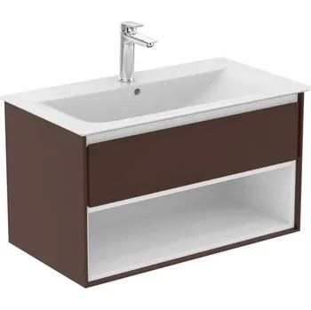 Koupelnový nábytek Ideal Standard Connect Air - Skříňka pod umyvadlo 100x44x52 cm, hnědá mat/bílá mat E0828VY