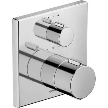 Vodovodní baterie Duravit - Termostatická baterie pod omítku, pro 2 spotřebiče, chrom TH4200013010