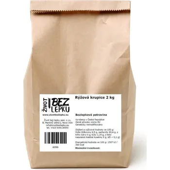 Přisada na vaření a pečení Život bez lepku Rýžová krupice hrubá 2 kg