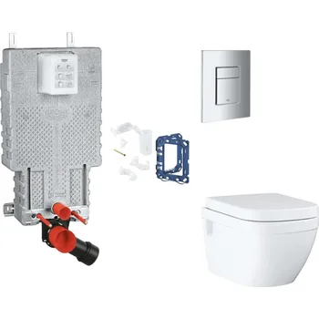 Grohe Uniset - Set předstěnové instalace, klozetu, sedátka SoftClose, tlačítka Skate Cosmopolitan a sady pro vhazování tablet, chrom SANI15BB2117