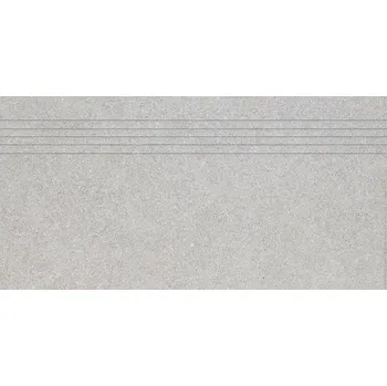 Dlažba Rako Block DCPSR780, schodovka, světle šedá, matná, 30 x 60 x 0,9 cm