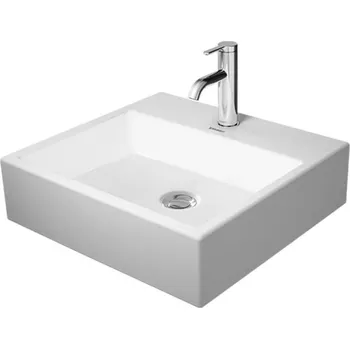 Umyvadlo Duravit Vero Air - Umyvadlová mísa 50x47 cm, bez přepadu, otvor pro baterii, WonderGliss, bílá 23525000411