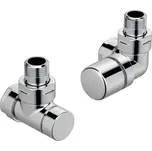 Zehnder Příslušenství - Úhlový rohový ventil pravý Set G a rohové šroubení pro zpátečku 1/2, nerez 838980