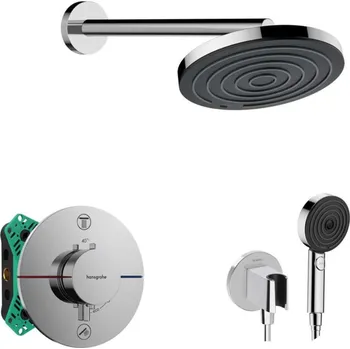 Hansgrohe - Sprchový set s termostatem pod omítku, s tělesem, průměr 26 cm, 3 proudy, chrom SANI21HHH002