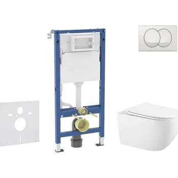 Geberit Duofix - Set předstěnové instalace, klozetu Gaia a sedátka softclose, tlačítko Delta, bílá SANI11CA3143B