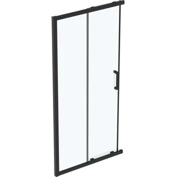 Sprchové dveře Ideal Standard Connect 2 - Posuvné sprchové dveře, dvoudílné, 100 cm, černá/čiré sklo K9262V3