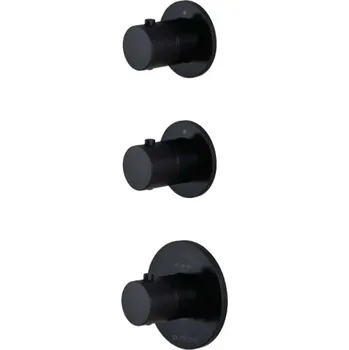 Vodovodní baterie Paffoni Modular Box - Termostatická baterie pod omítku, pro 2 spotřebiče, matná černá MDE018NO